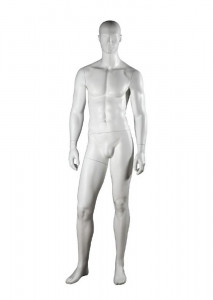 Mannequin pour vitrine homme déhanché avec tête stylisée - Devis sur Techni-Contact.com - 1