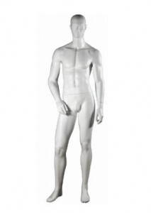 Mannequin pour vitrine homme déhanché avec tête stylisée - Devis sur Techni-Contact.com - 2