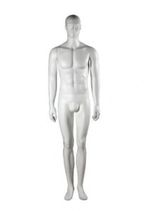 Mannequin pour vitrine homme déhanché avec tête stylisée - Devis sur Techni-Contact.com - 3