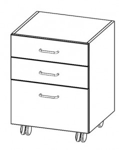 Meuble sous paillasse à 2 tiroirs et tiroir profond pour laboratoire - Devis sur Techni-Contact.com - 1