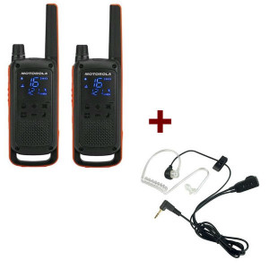 Motorola TLKR T82 + 2 kits bodyguard -Talkie Walkie sans Licence - Devis sur Techni-Contact.com - 1