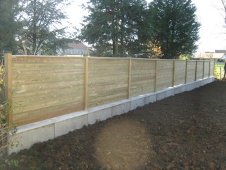 Mur de clôture en bois - Devis sur Techni-Contact.com - 2