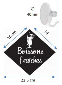 Pancarte à ventouse Boissons fraîches - Devis sur Techni-Contact.com - 2