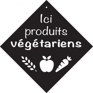 Pancarte à ventouse Ici produits végétariens - Devis sur Techni-Contact.com - 1