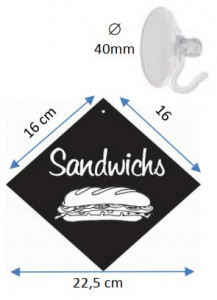 Pancarte à ventouse Sandwich - Devis sur Techni-Contact.com - 2