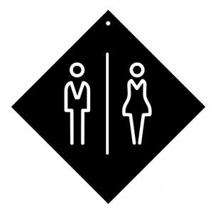 Pancarte à ventouse WC hommes/femmes - Devis sur Techni-Contact.com - 1