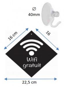 Pancarte à ventouse Wifi gratuit - Devis sur Techni-Contact.com - 2