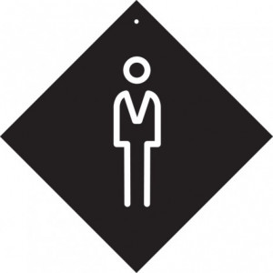 Pancarte à ventouse WC Homme - Devis sur Techni-Contact.com - 1