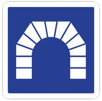 Panneau d'indication d'un tunnel C111 - Dimensions (mm) : De 350 à 1050 - Normes CE et NF - Type C