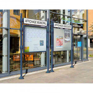 Panneau vitrines D information Simple Ou Double Face 12 A4 Ou 24 A4 