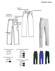 Pantalon de travail en polycoton - Devis sur Techni-Contact.com - 3