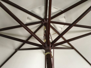 Parasol rond en bois exotique - 3 m de diamètre - Devis sur Techni-Contact.com - 2