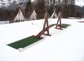 Parcours mini golf en aluminium itinérant - Parcours de 6 trous à 18 trous