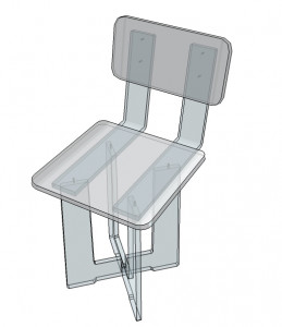 Petite Chaise en Plexiglas Pied en Croix - Devis sur Techni-Contact.com - 2