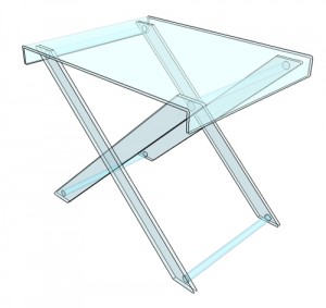 Petite table pliante plexi - Devis sur Techni-Contact.com - 2