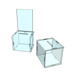 HOOTNEE Lot De 6 Boîtes à Tombola / Urnes à Suggestions – Carton Solide 30x15x15 Cm – Fêtes, Réunions, Collecte Fonds