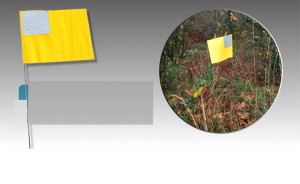 Piquet drapeau signalisation avec pastille réfléchissante - Devis sur Techni-Contact.com - 1
