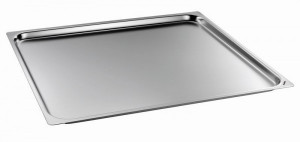 Plaque gastro GN 2/1 bord lisse - Inox ou granit-émaillé - Format : GN 2/1 - Profondeur : 20, 40 ou 65 mm