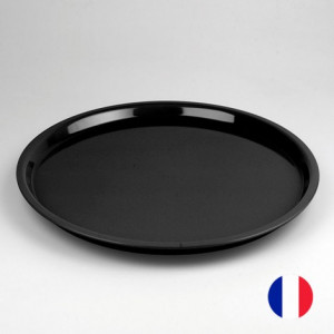 Plateau brasserie en polystyrène - Polystyrène choc - Dimensions : Ø 45 x H 2,3 cm - Coloris : Noir