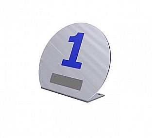 Plots numérotation couloir athlétisme - Métalliques avec pointes – Poudrées Blanc - Numérotées de 1 à 12