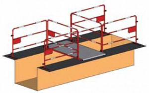 Pont piéton métal avec barrières repliables ou amovibles - Devis sur Techni-Contact.com - 2