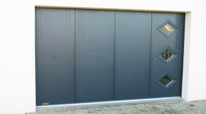 Porte de garage latérale à rainures horizontales - Devis sur Techni-Contact.com - 3