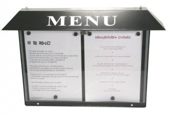 Porte menu extérieur lumineux pour restaurant - Devis sur Techni-Contact.com - 1