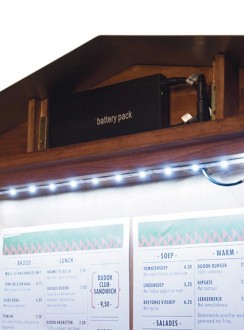 Porte menu LED en bois - Devis sur Techni-Contact.com - 3