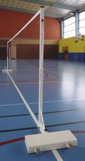 Poteau de badminton - Hauteur réglable : 1.40 à 1.55 m