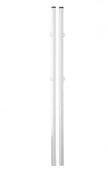 Poteaux de badminton acier - Dimensions : 41 mm - Plastifié blanc - Usage scolaire