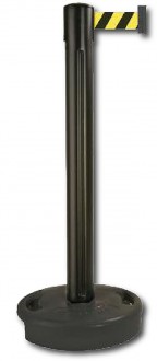 Poteau de balisage extérieur à sangle - Hauteur poteau : 970 cm – Longueurs de sangle : 3.70 m - 3 couleurs disponibles