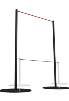 Poteau de guidage à cordon élastique Musée - Hauteur de 45 ou 90 cm