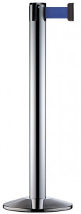 Poteau de guidage en inox - Hauteur poteau : 1000 mm - Longueurs de sangle: 3.70 m – 2 finitions