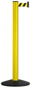 Poteau de sécurité avec sangle - Hauteur poteau : 100 cm – Longueur de sangle : 2,30m / 2x 2,30 m ou  3,70m / 2x 3,70 m