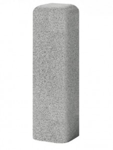 Poteau de ville en béton - Hauteur : 85 cm - Largeur : 25 cm - A poser au sol ou à ancrer avec tiges métalliques