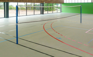 Poteaux de badminton pour entrainement - Hauteur totale : 1550 mm 
