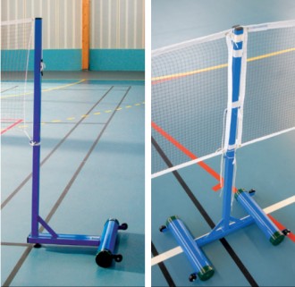 Poteaux de badminton pour loisirs - Hauteur totale : 1550 mm
