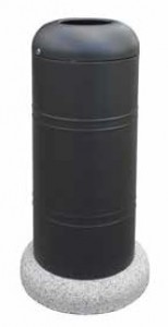 Poubelle cylindrique base acier ou béton - Devis sur Techni-Contact.com - 1