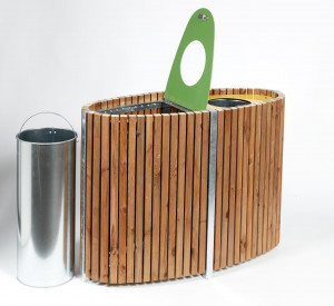 Poubelle de tri en bois design - Devis sur Techni-Contact.com - 5