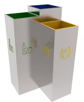 Poubelle recyclage design - Devis sur Techni-Contact.com - 1
