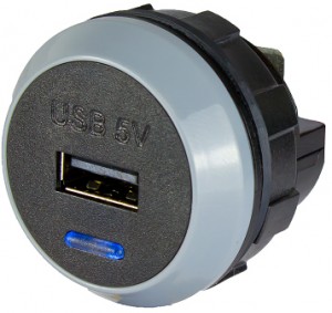 Prise USB ronde à encastrer ou à plaquer - Devis sur Techni-Contact.com - 2