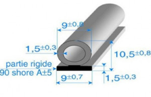 Profilés bi-dureté - Rouleau de 50 ml - Poids spécifiques : De 60 g/m à 140 g/m