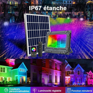 Projecteur LED solaire RGB de 100W a 800W - Devis sur Techni-Contact.com - 4