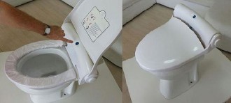 Protection lunette WC automatique - Couvre siège pour toilettes publiques