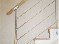 Rampe d'escalier en fer avec câble - Rampe avec câble