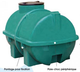Récupérateur eau de pluie 800 à 1200 - Volume (L) : 800 - 1200