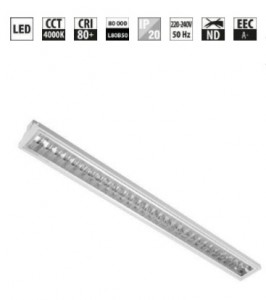 Réglette LED à réflecteur pour éclairage industriel  - Lampe LED en acier flux lumineux 3000 à 10000 lm
