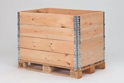 Rehausse de palette bois à 4 charnières - Rehausse bois, 4 charnières galvanisées, 1,25 mm, 38131