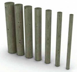 Rondins en pin traité - Diamètre (cm) : De 6 à 20