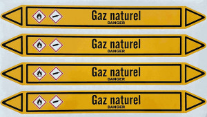 Rouleau adhésif de marqueurs de tuyauterie jaunes - gaz - Devis sur Techni-Contact.com - 7